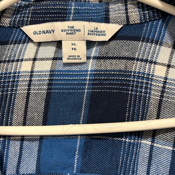 Old Navy Boyfriend flannel shirt , size xl - Picture 2 of 3
